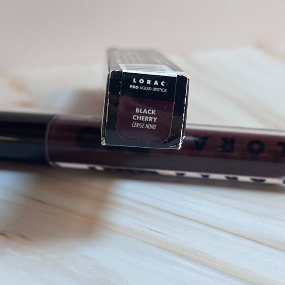 NIB Lorac PRO Liquid Lipstick Black Cherry - Picture 2 of 2